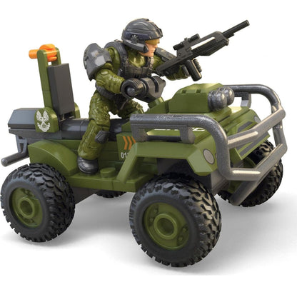 MEGA Halo The Series Fleetcom Mongoose Vehicle ATV Building Kit, 79 Pieces