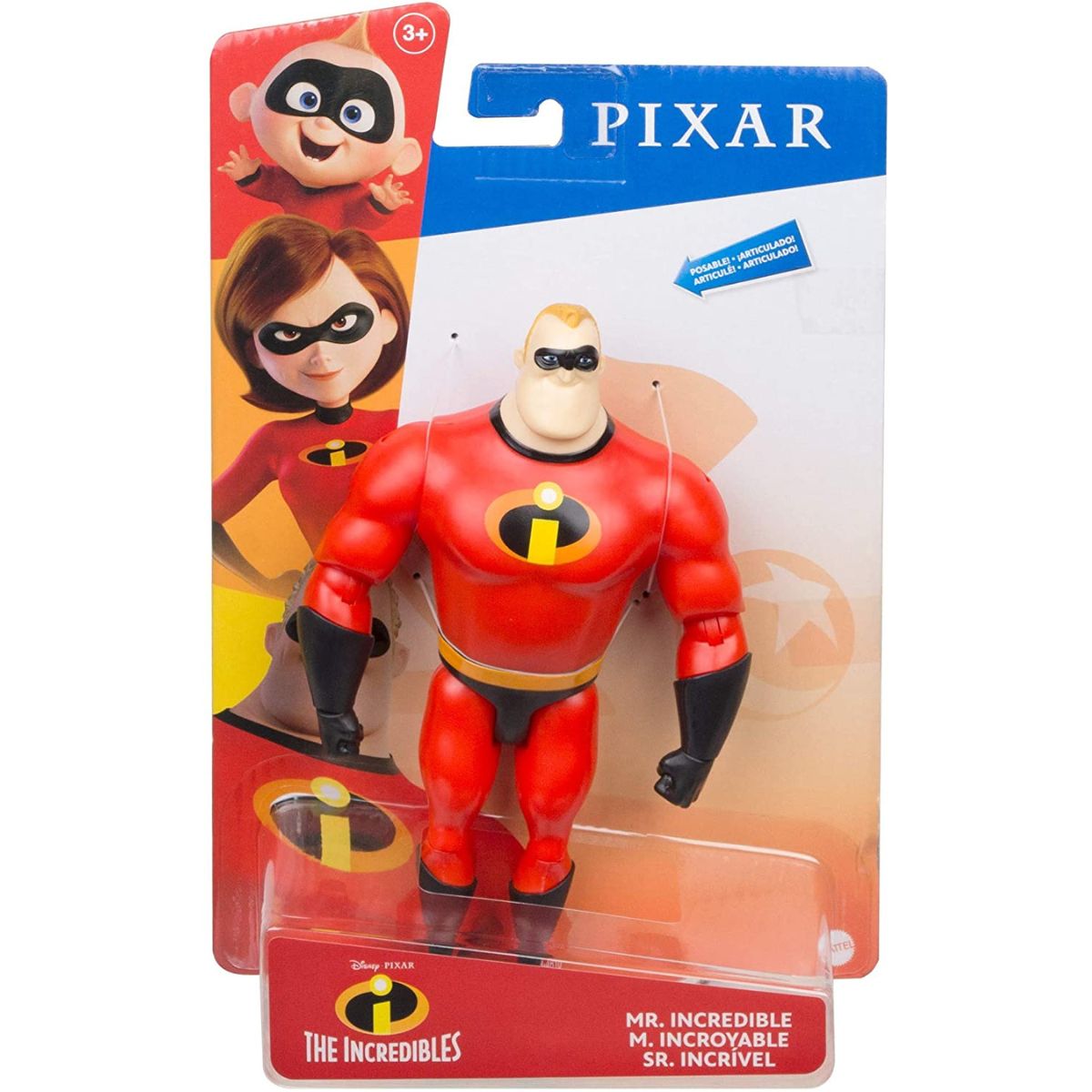Disney Pixar The Incredibles Mr. Incredible Figure with 12-Points of Articulation