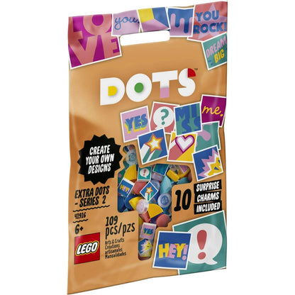 LEGO® DOTS Extra DOTS Series 2 41916 DIY Craft Kit – 109 Pieces for Bracelet & Decor Design