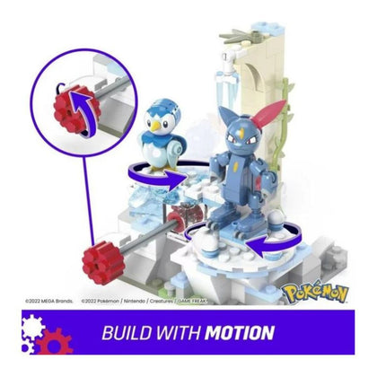 MEGA Pokemon Building Toy Kit Piplup and Sneasel's Snow Day (183 Pieces)