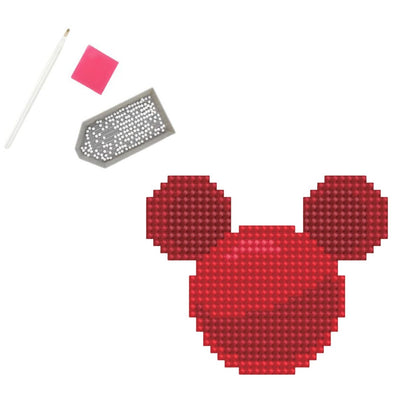 DIAMOND DOTZ Disney Mickey Mouse Red Ears Diamond Art Painting Kit 4