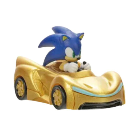 Sonic the Hedgehog 1:64 Die-Cast Vehicle 2.5" Inch, Sonic Speed Star Gold