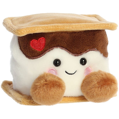 Aurora® Palm Pals™ Fudgey Heart S'more™ 5 Inch Stuffed Animal Toy #1-290 Seasonal