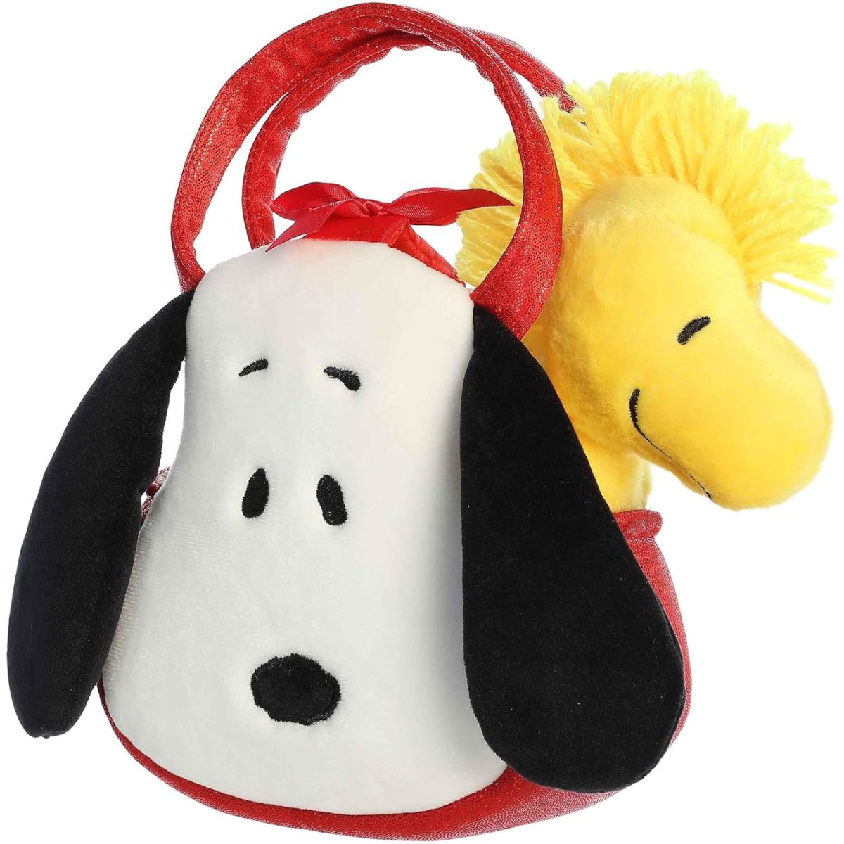 Aurora® Fancy Pals™ Peanuts Snoopy 8 Inch Stuffed Animal Woodstock with Purse Carrier