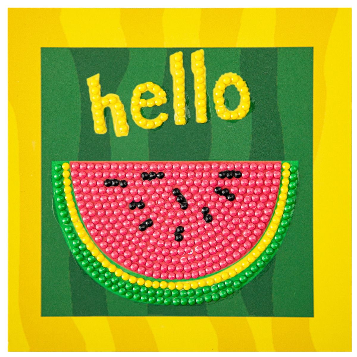 DIAMOND DOTZ Quick DOTZ  Hello Watermelon Diamond Art Painting Kit 5.1" X 5.1"