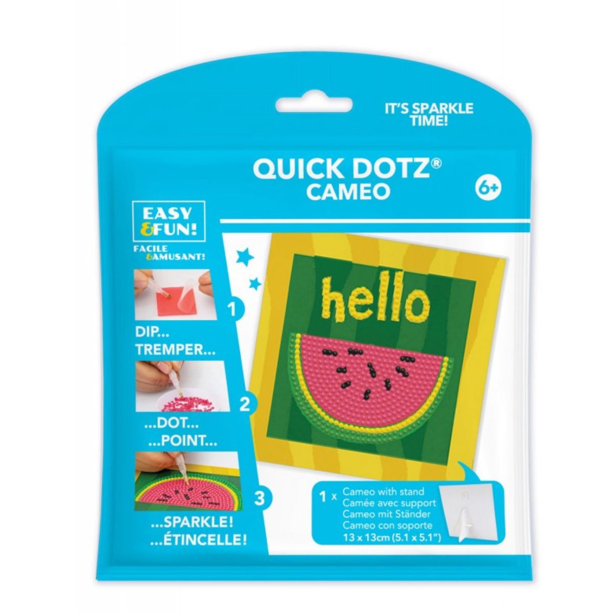 DIAMOND DOTZ Quick DOTZ  Hello Watermelon Diamond Art Painting Kit 5.1" X 5.1"