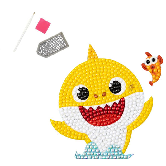 DIAMOND DOTZ Quick DOTZ Baby Shark #1 Diamond Art Painting Kit 5.1" X 5.1"