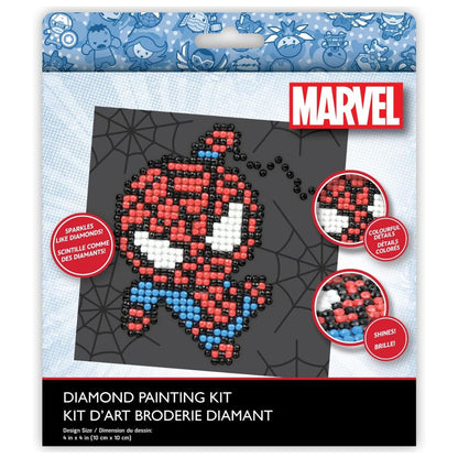 DIAMOND DOTZ Spider-Man Spidey Fun Diamond Art Painting Kit 4" X 4"