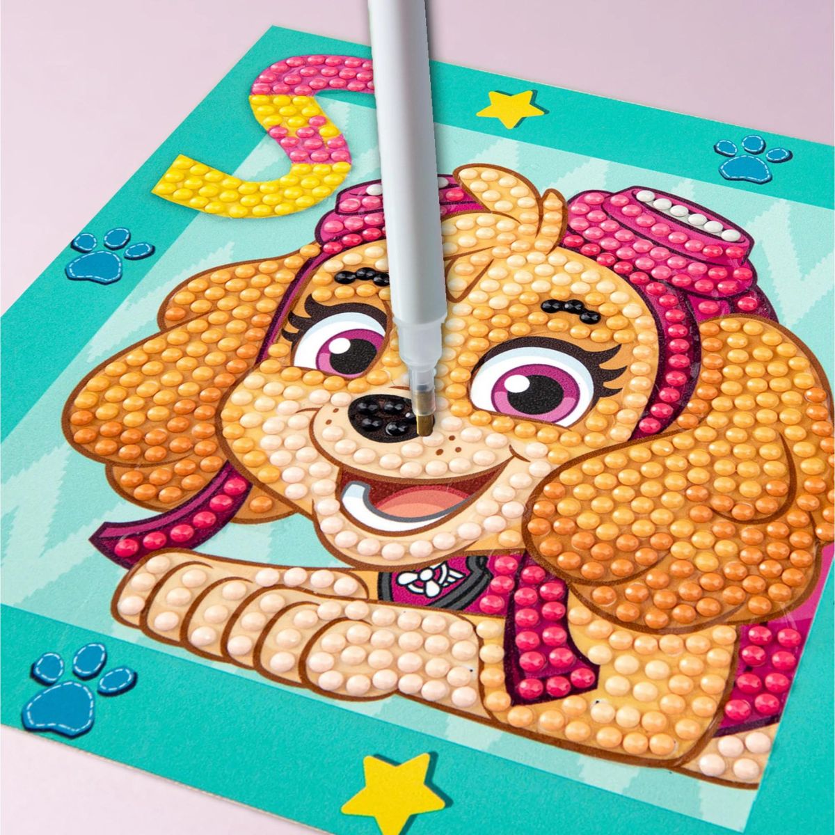 DIAMOND DOTZ Quick DOTZ Paw Patrol Skye Diamond Art Painting Kit 5.1" X 5.1"
