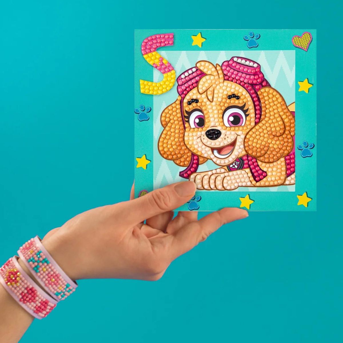 DIAMOND DOTZ Quick DOTZ Paw Patrol Skye Diamond Art Painting Kit 5.1" X 5.1"