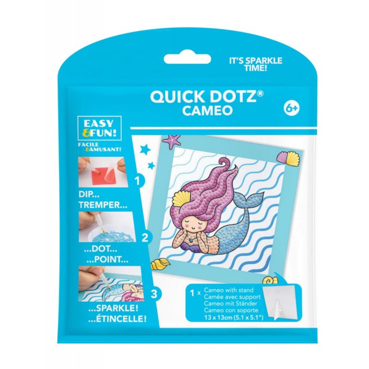 DIAMOND DOTZ Quick DOTZ Mermaid Dreams Diamond Art Painting Kit 5.1" X 5.1"