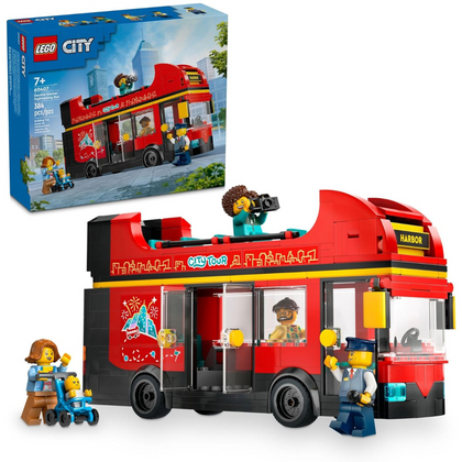 LEGO® City Red Double-Decker Sightseeing Bus 60407 Building Kit, 384 Pieces