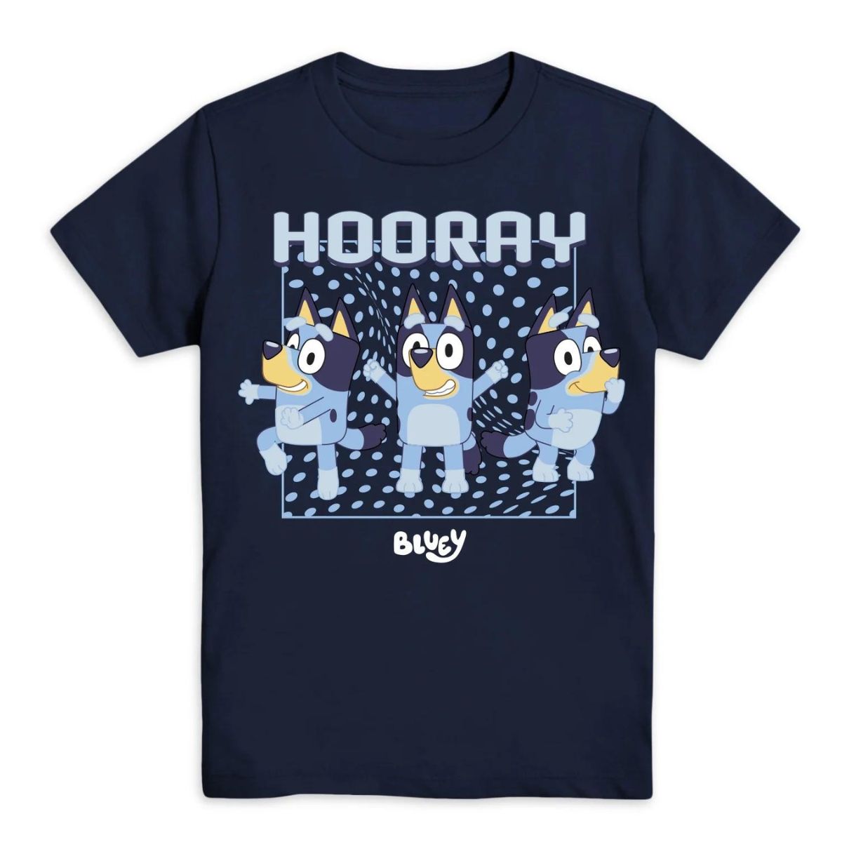 Bluey Boys' Short Sleeve Graphic "Hooray" Short Sleeve Shirt, Sizes 4-16