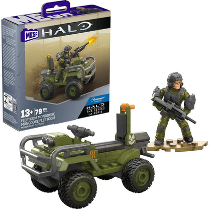 MEGA Halo The Series Fleetcom Mongoose Vehicle ATV Building Kit, 79 Pieces