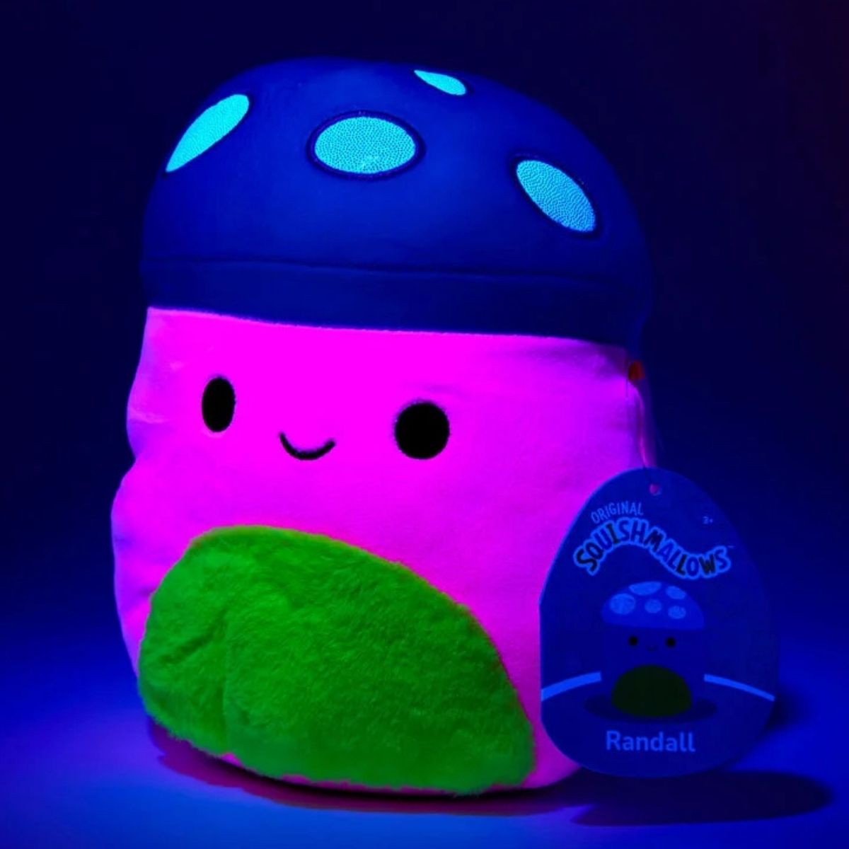 Squishmallows Official 8" Inch Blacklight Squad Randall the Mushroom Plush