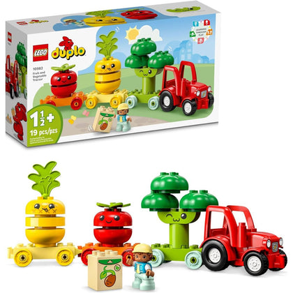 LEGO® DUPLO® My First Fruit and Vegetable Tractor Toy 10982 Building Kit, 19 Pieces