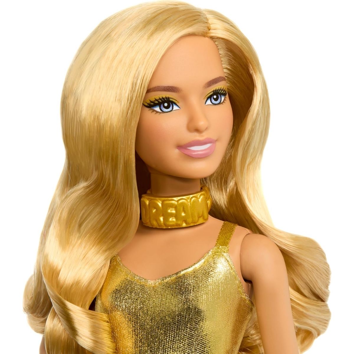 Barbie Fashionistas Doll #222, Blonde Wavy Hair, Golden Jumpsuit 65th Anniversary