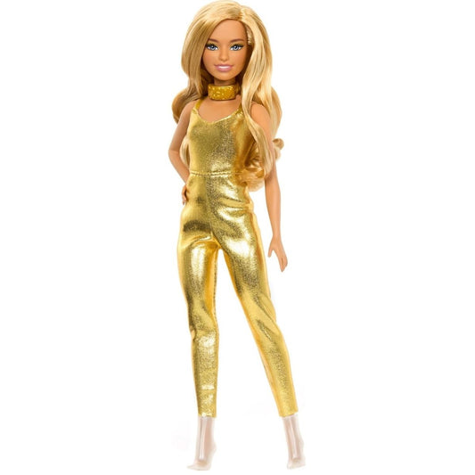 Barbie Fashionistas Doll #222, Blonde Wavy Hair, Golden Jumpsuit 65th Anniversary