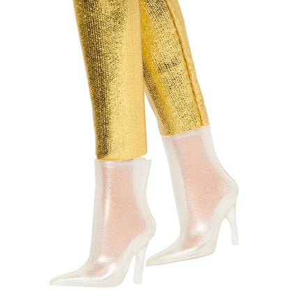 Barbie Fashionistas Doll #222, Blonde Wavy Hair, Golden Jumpsuit 65th Anniversary