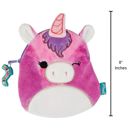 Squishmallows Lola the Unicorn 8" Inch Zippered Plush Storage Pouch