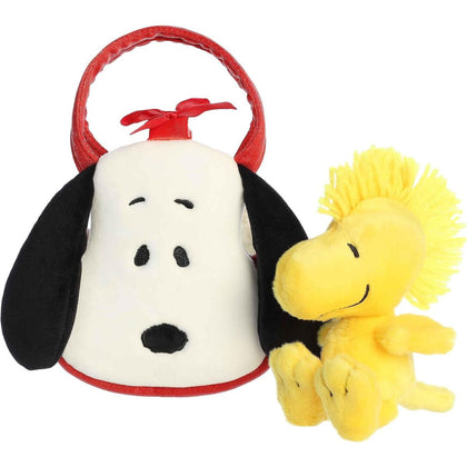 Aurora® Fancy Pals™ Peanuts Snoopy 8 Inch Stuffed Animal Woodstock with Purse Carrier