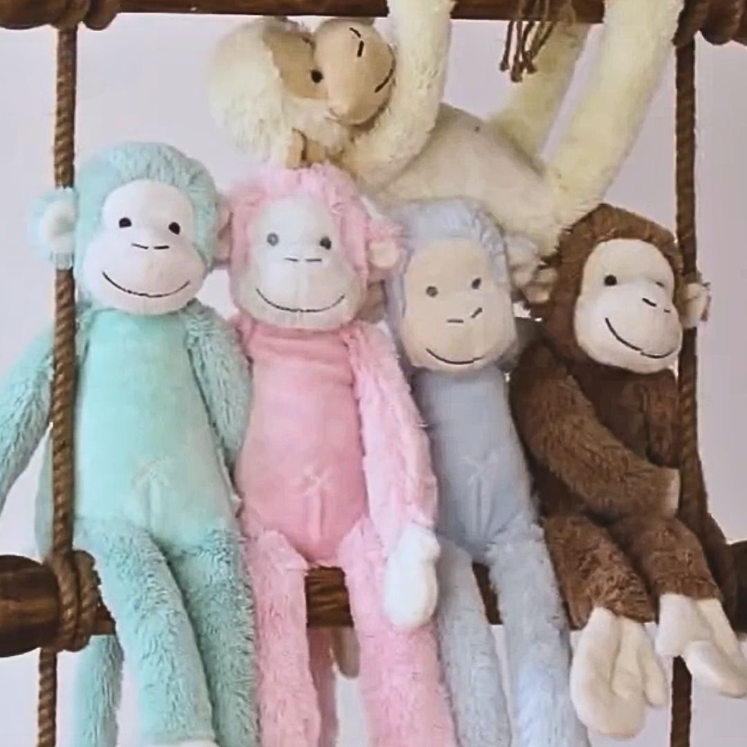 Monkey Mickey no. 2 Ivory Plush by Happy Horse 16.9 Inch Stuffed Animal Toy