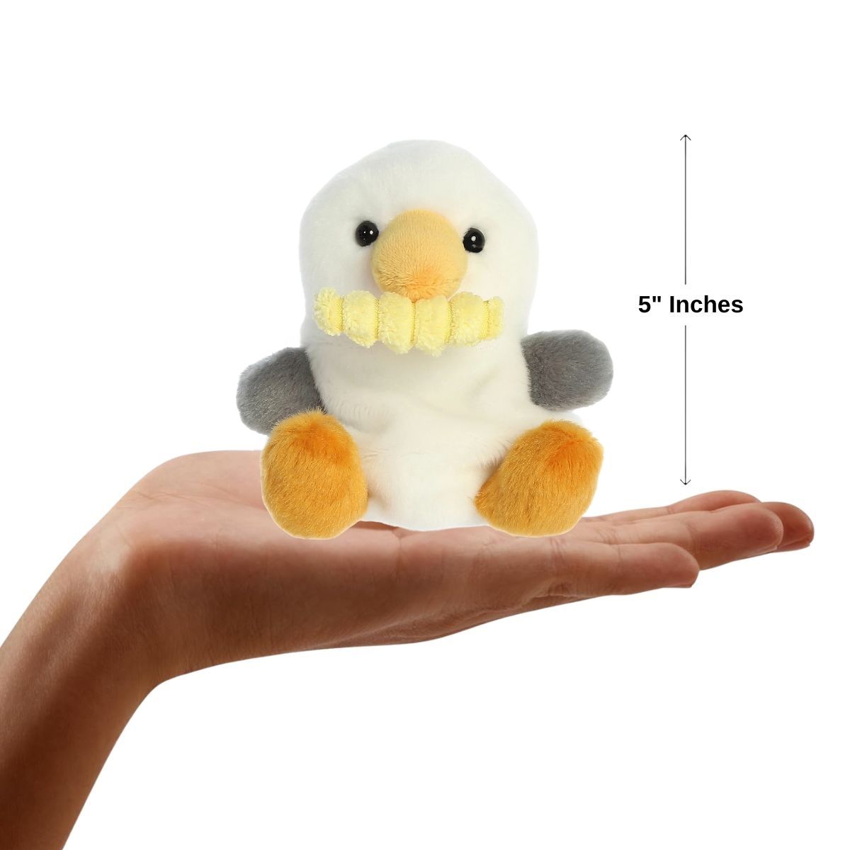 Aurora® Palm Pals™ Buoy Seagull with Fry™ 5 Inch Stuffed Animal Toy #1-284 Aquatic