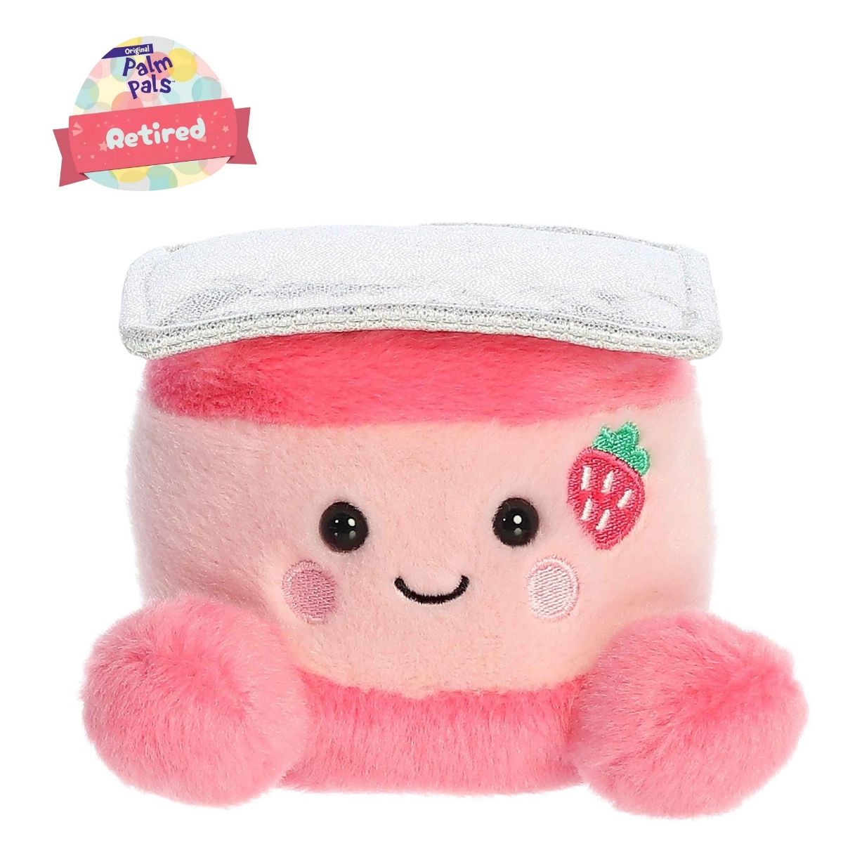 Aurora® Palm Pals™ Yona Strawberry Yogurt™ 5 Inch Stuffed Animal Toy #1-284 Cravings