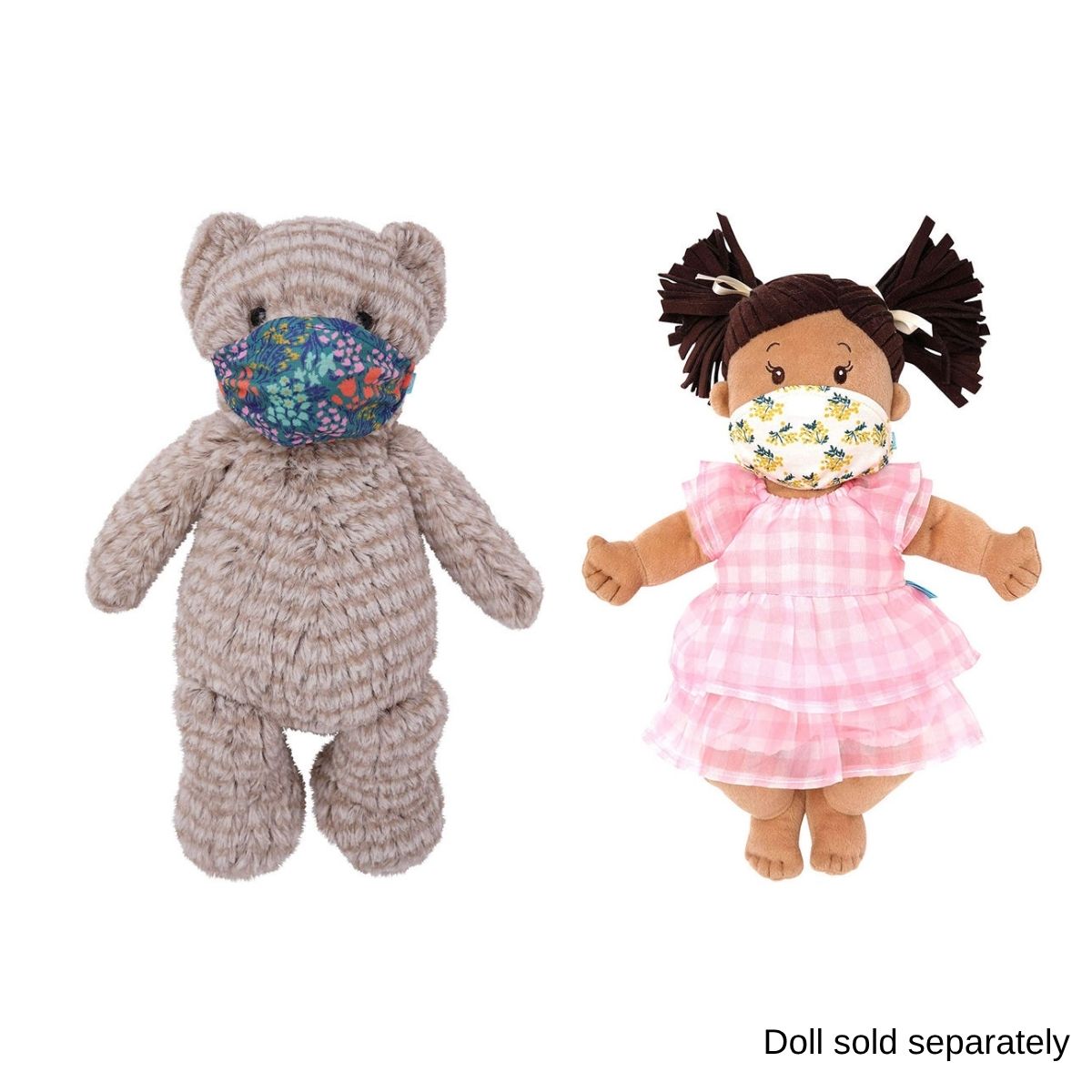 Manhattan Toy Pretend Play Fabric Play Masks for Stuffed Animals and Dolls with Adjustable Strap