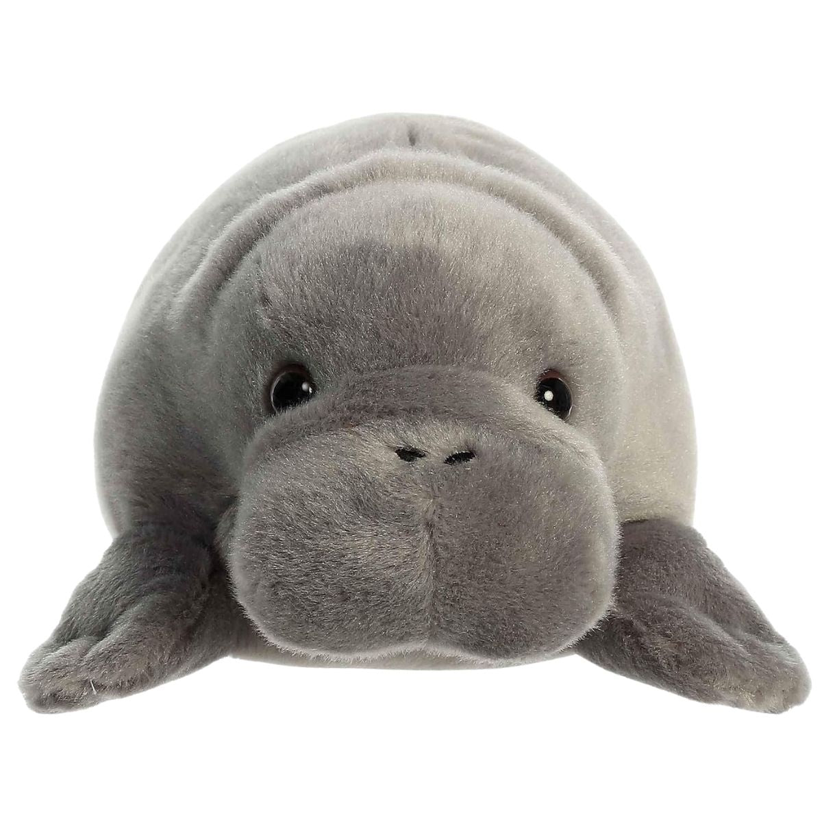 Front view thumbnail of Manny the Manatee plush showing rounded snout, nostrils, and dark eyes.