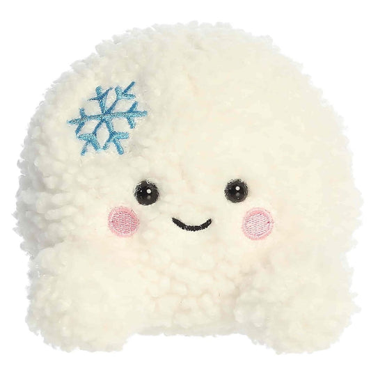 Front view thumbnail of Chuck Snowball #1-659 plush displaying embroidered smile, rosy cheeks, and snowflake details.