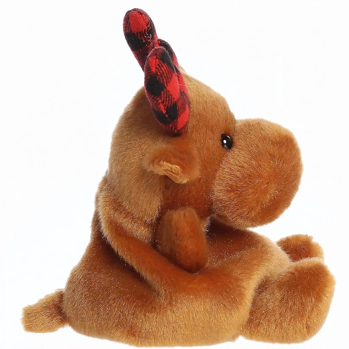 Side profile view thumbnail of Clove Plaid Moose 5-inch plush toy.