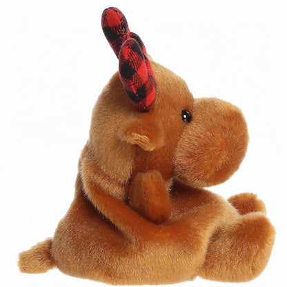 Side profile view thumbnail of Clove Plaid Moose 5-inch plush toy.