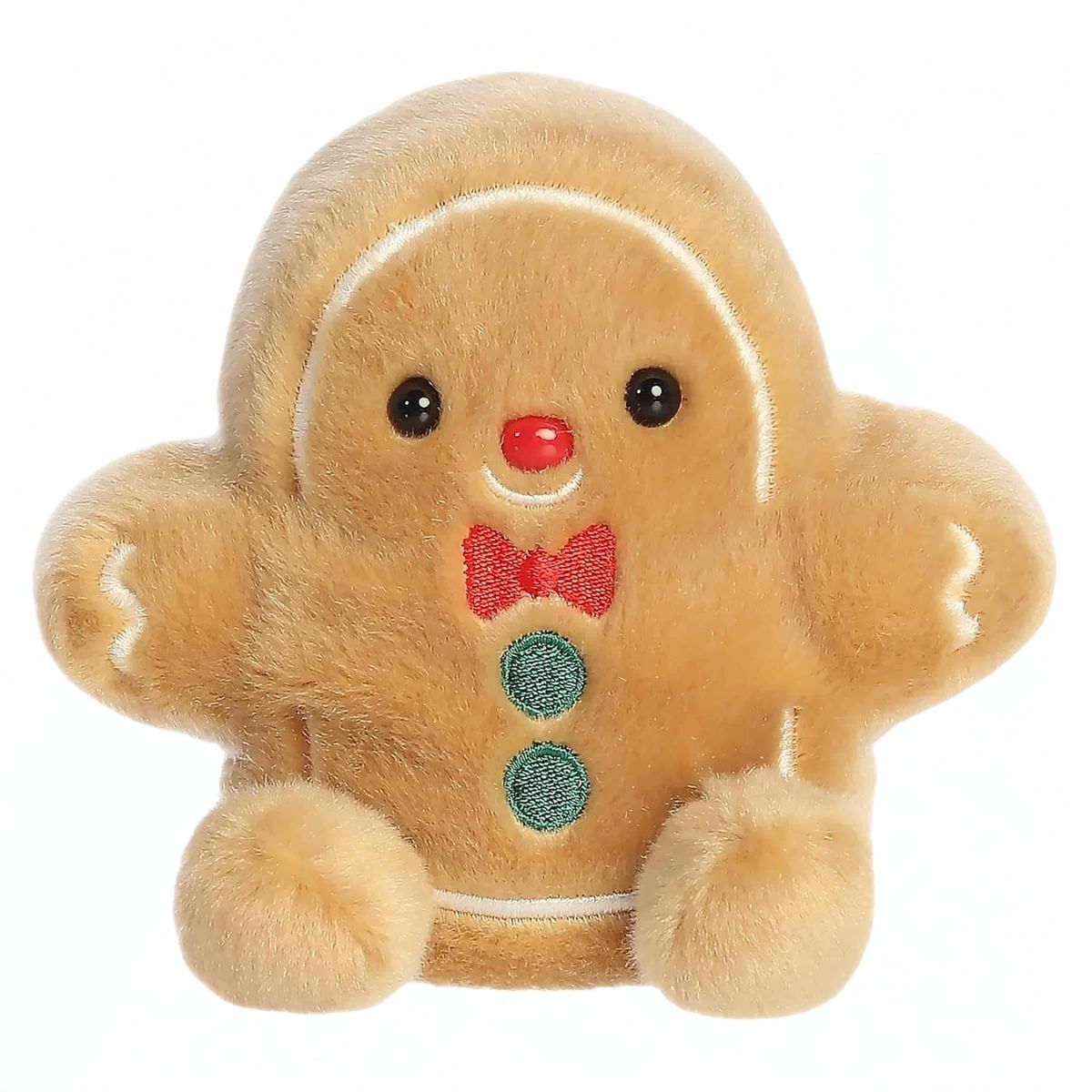 Front view thumbnail of sitting Aurora Palm Pals Gio Gingerbread Man plush.