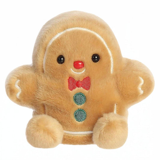 Front view thumbnail of sitting Aurora Palm Pals Gio Gingerbread Man plush.