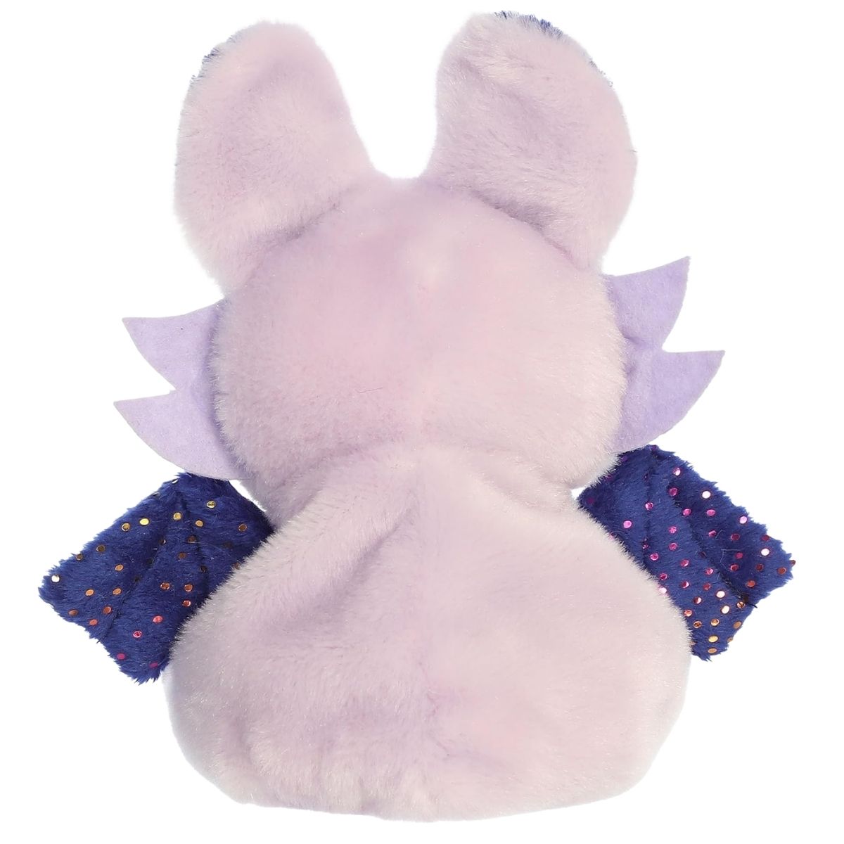 Rear view thumbnail showing the midnight blue plush wings and lavender back of Nora Night Beast.