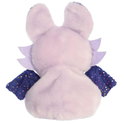 Rear view thumbnail showing the midnight blue plush wings and lavender back of Nora Night Beast.