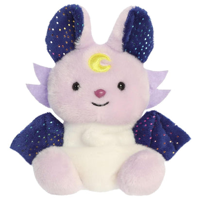 Front view thumbnail of sitting Nora Night Beast plush showing crescent moon crest, midnight blue horns, and rosy cheeks.