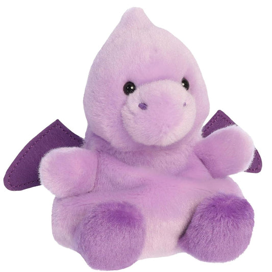 Aurora Palm Pals Prehistoric Pteagan Pterodactyl 5-inch lavender stuffed animal plush with dark purple wings.