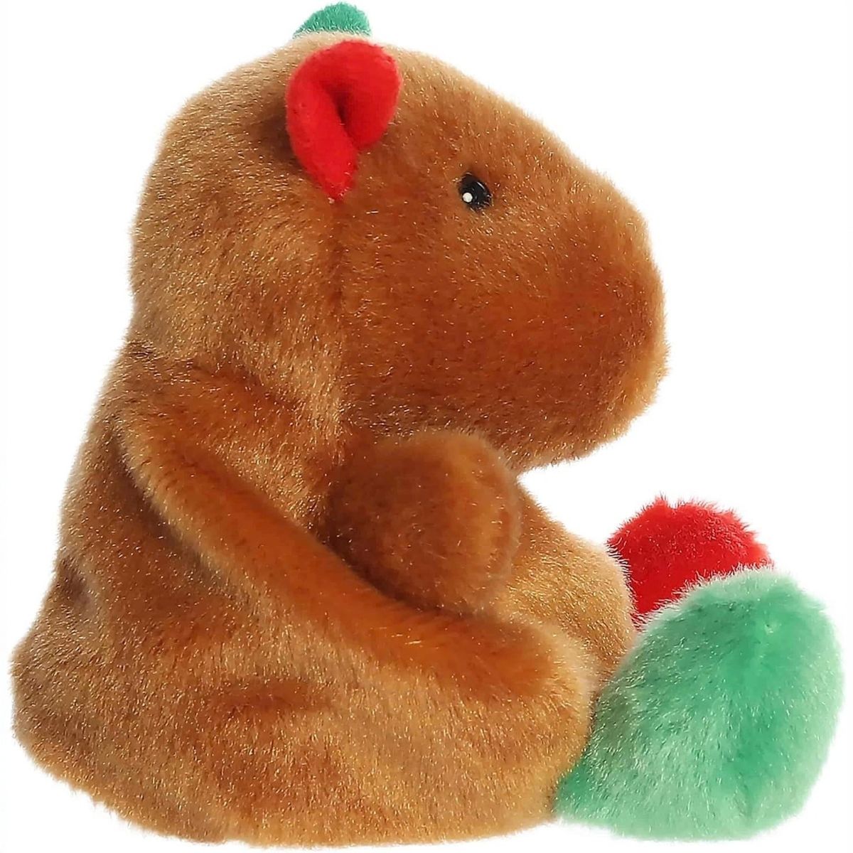 Side profile view thumbnail of Syd Holiday Capybara 5-inch plush toy.