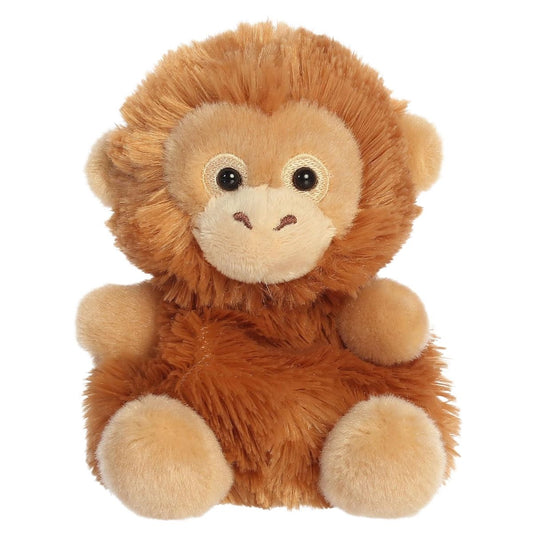 Front view thumbnail of sitting Karen Orangutan plush showing peach facial muzzle, black eyes, and tan paws.