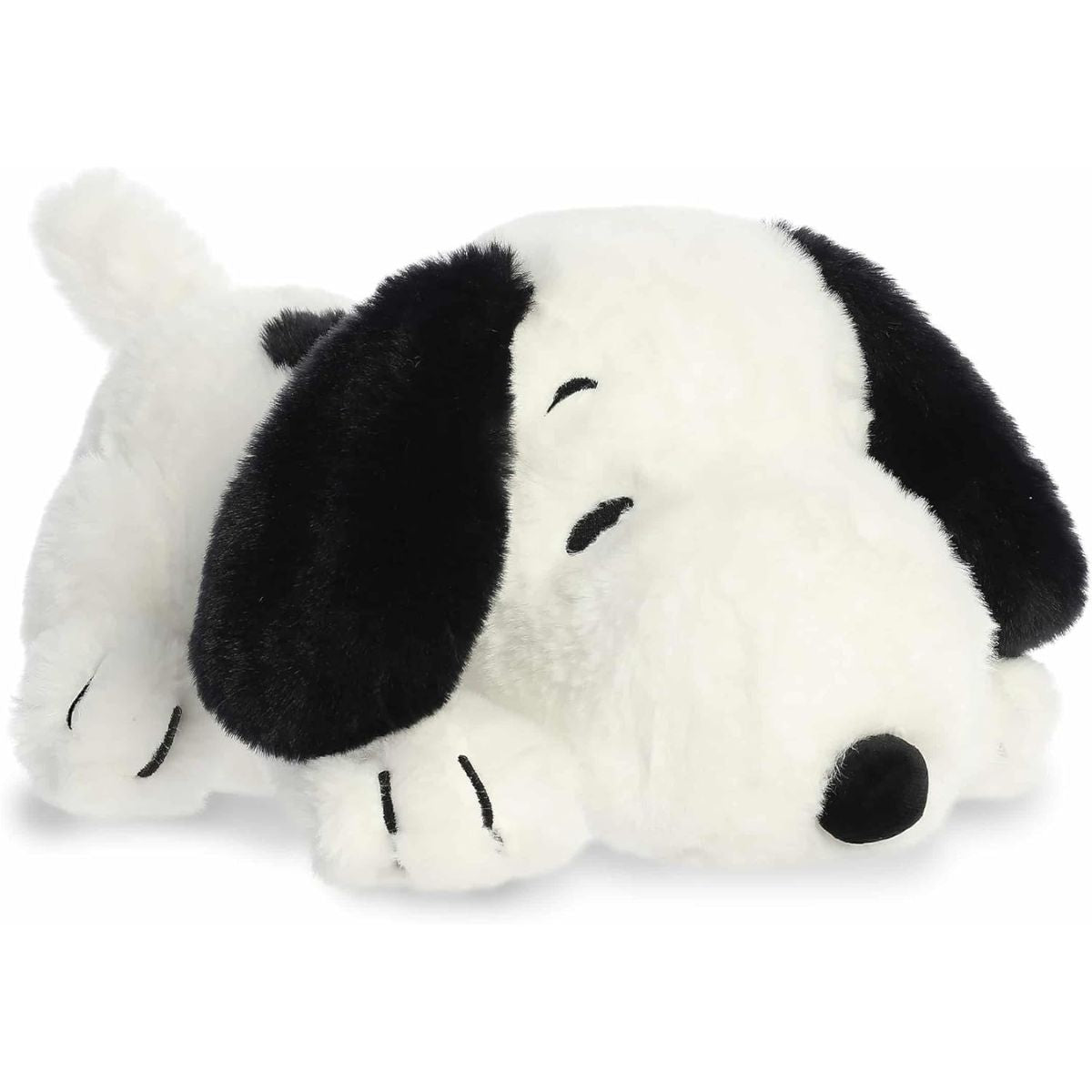 Three-quarter view thumbnail of Aurora Peanuts Cuddles Snoopy 12-inch plush stuffed animal #40528.