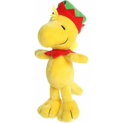 Side profile standing view thumbnail of yellow Elf Woodstock 8-inch stuffed animal plush #40519.