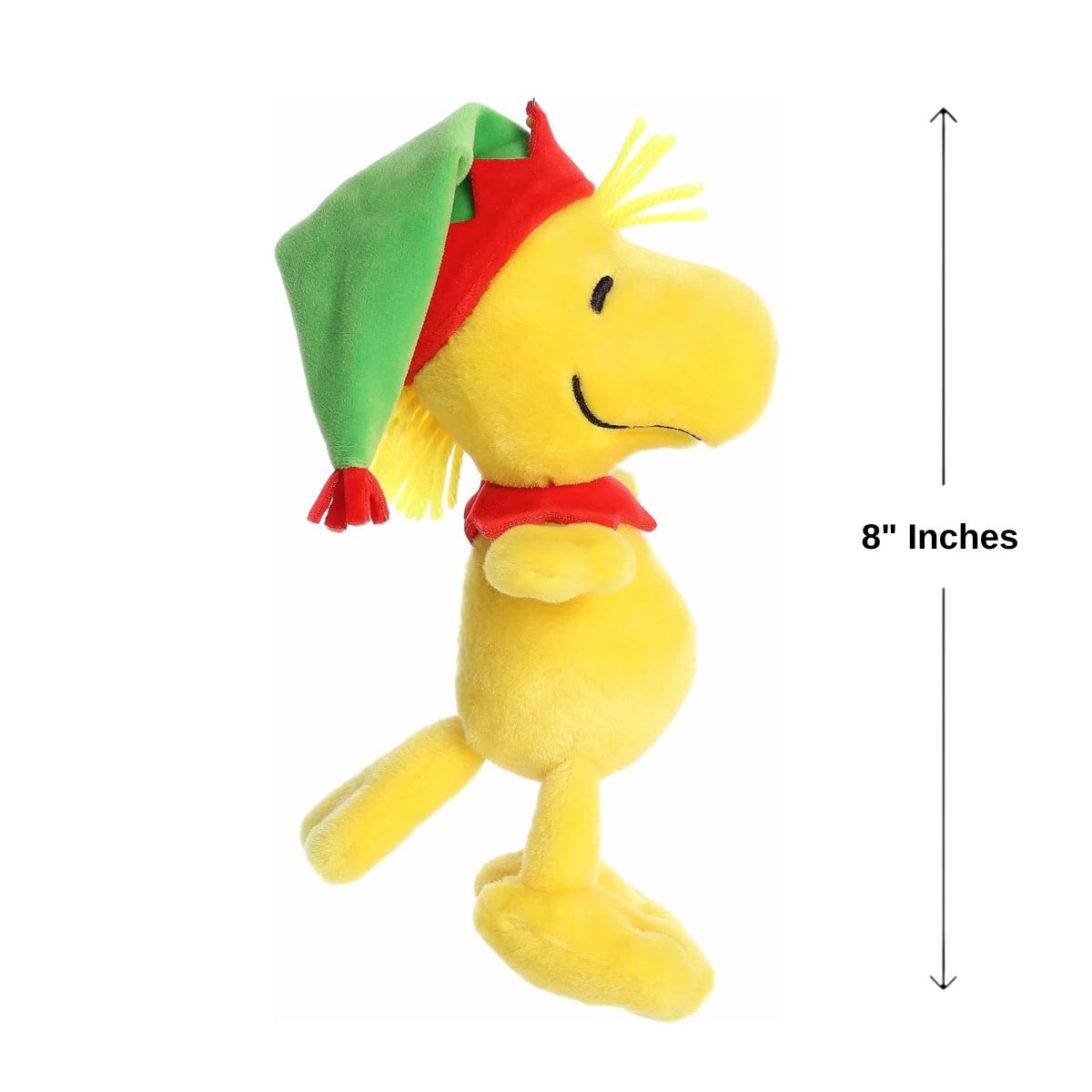 Elf Woodstock plush #40519 displaying 8-inch height measurement graphic thumbnail.