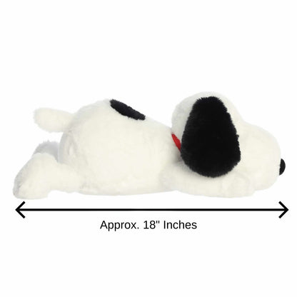 Huggable Snoopy plush #40526 displaying 18-inch length measurement graphic thumbnail.