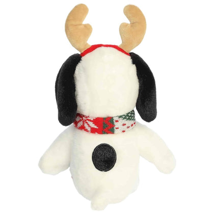 Rear view thumbnail of the Reindeer Snoopy plush showing his iconic black back spot and tail.