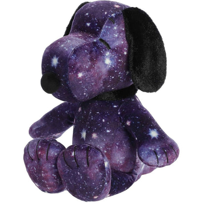 Three-quarter view thumbnail of sitting galaxy Snoopy 12-inch plush stuffed animal #40487.