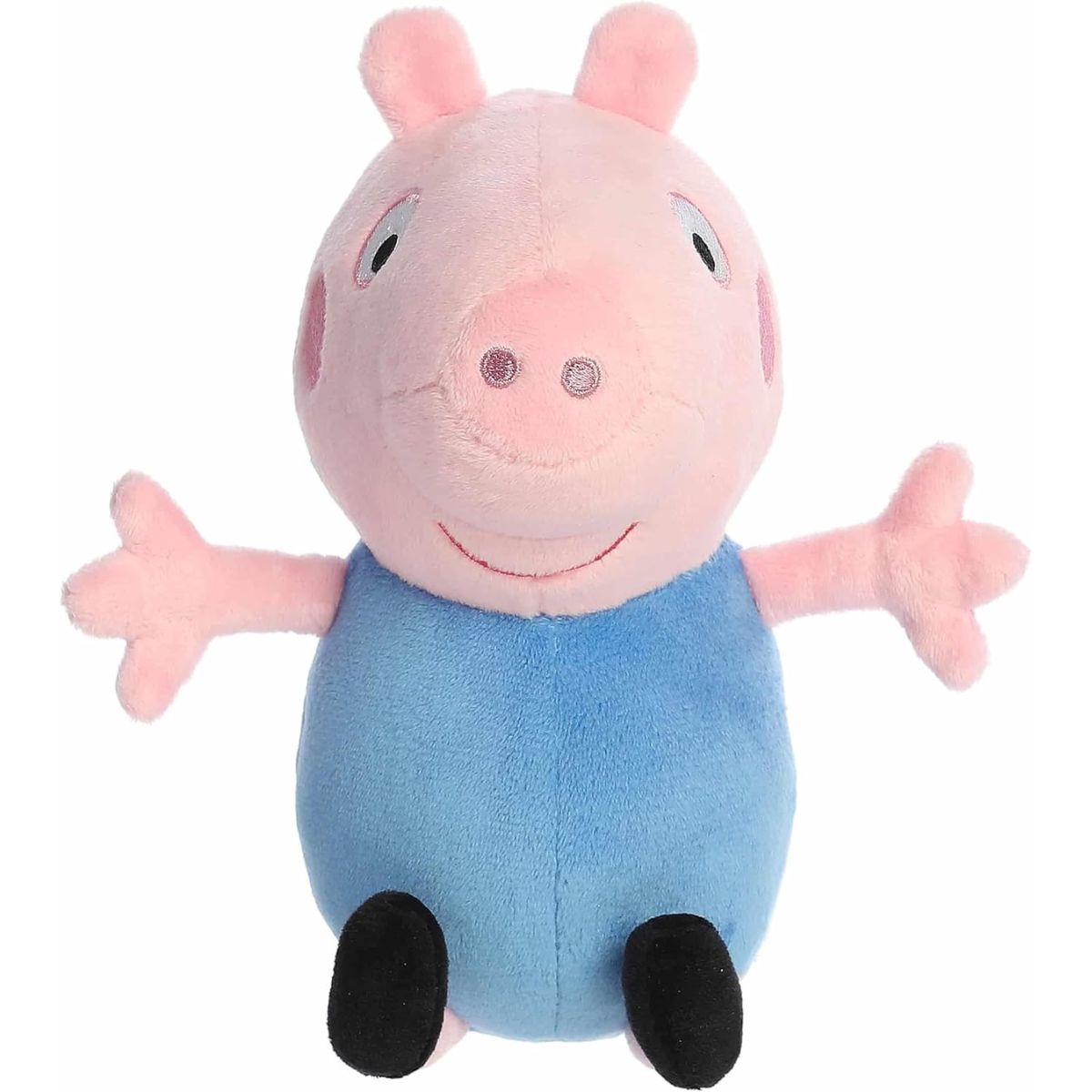 Front view thumbnail of sitting George Pig plush with open arms and embroidered facial details.