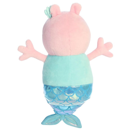 Back view thumbnail of Peppa Pig Mermaid plush with outstretched arms.