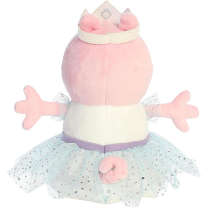 Rear view thumbnail showing Princess Peppa Pig's pink curly tail behind her sparkly blue tutu skirt.